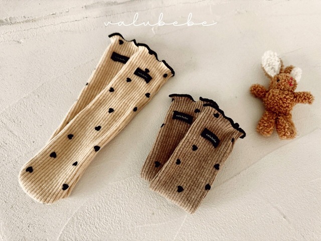 [予約][送料無料]《valubebe》Heart heart dolldol socks (baby) 76