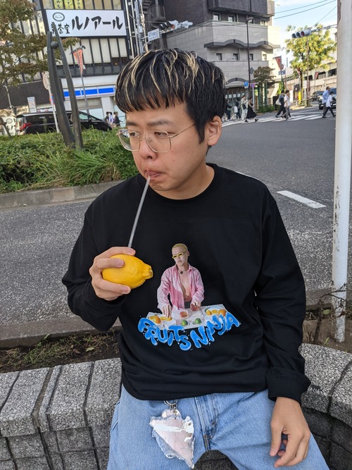 "ぼく脳 × 深緑" FRUITS忍者 L/S