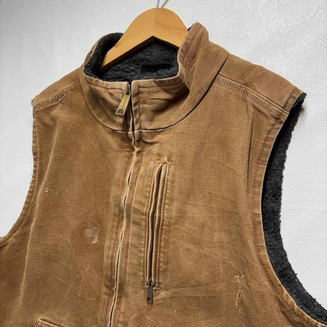 00s Carhartt ダックボアワークベスト ブラウン メンズM | vimfurugi