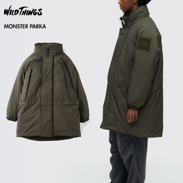 ［2025最新モデル］ 正規取扱店 WILD THINGS ワイルドシングス WT252-10-Q4 モンスターパーカー MONSTER PARKA  PCU LEVEL7 保温 耐久撥水加工 PRIMALOFT