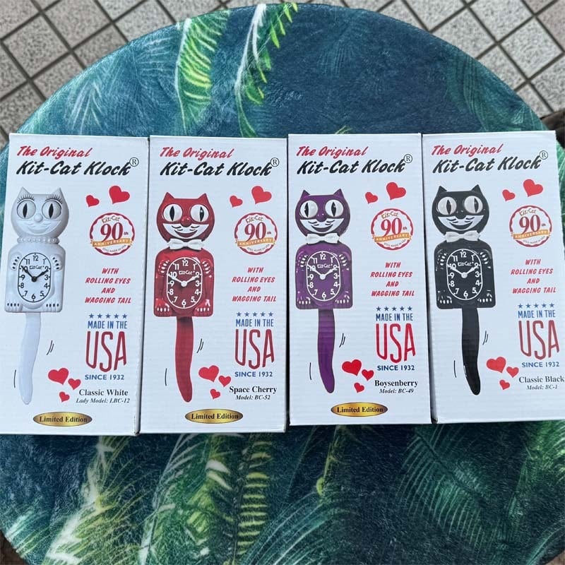 限定版 Kit Cat Klock キットキャットクロック 白、紫、赤、made in