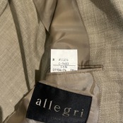 allegri ITALY アレグリ 2B サマー テーラードジャケット L /メンズ/ベージュ系/C-TK83