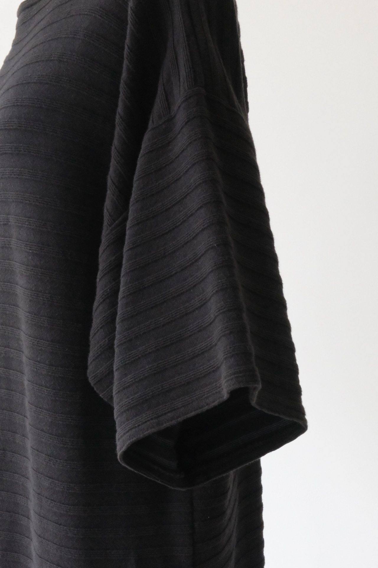 Vuokko ribbed jersey frilled hem dress