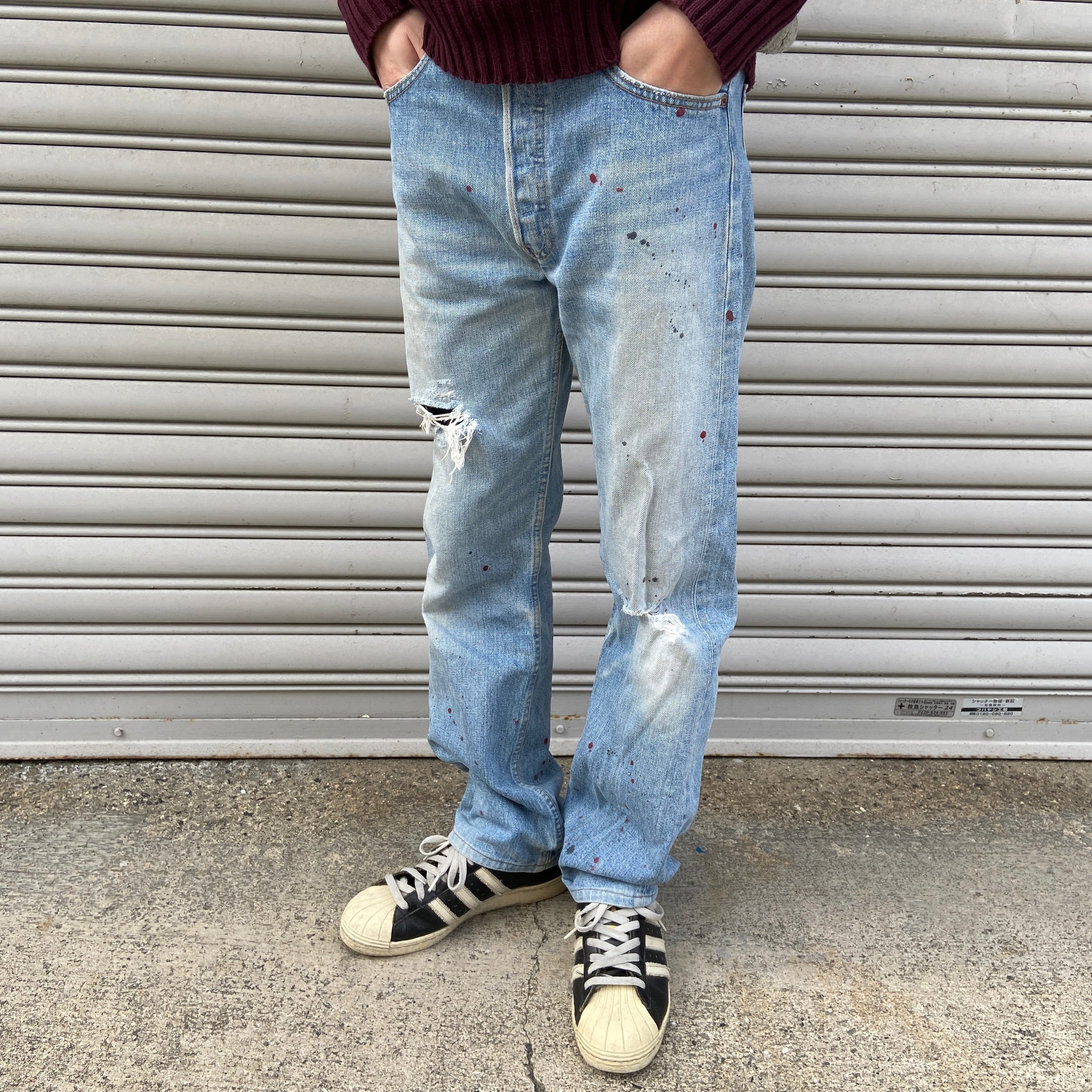 90s Levi's 595 バギーストレートデニムパンツ ワイドパンツ W32 90s Levi's 595 バギーストレートデニムパンツ ワイドパンツ W32