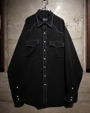 【Caka】”Lucchese” Monotone Color Vintage Western Shirt