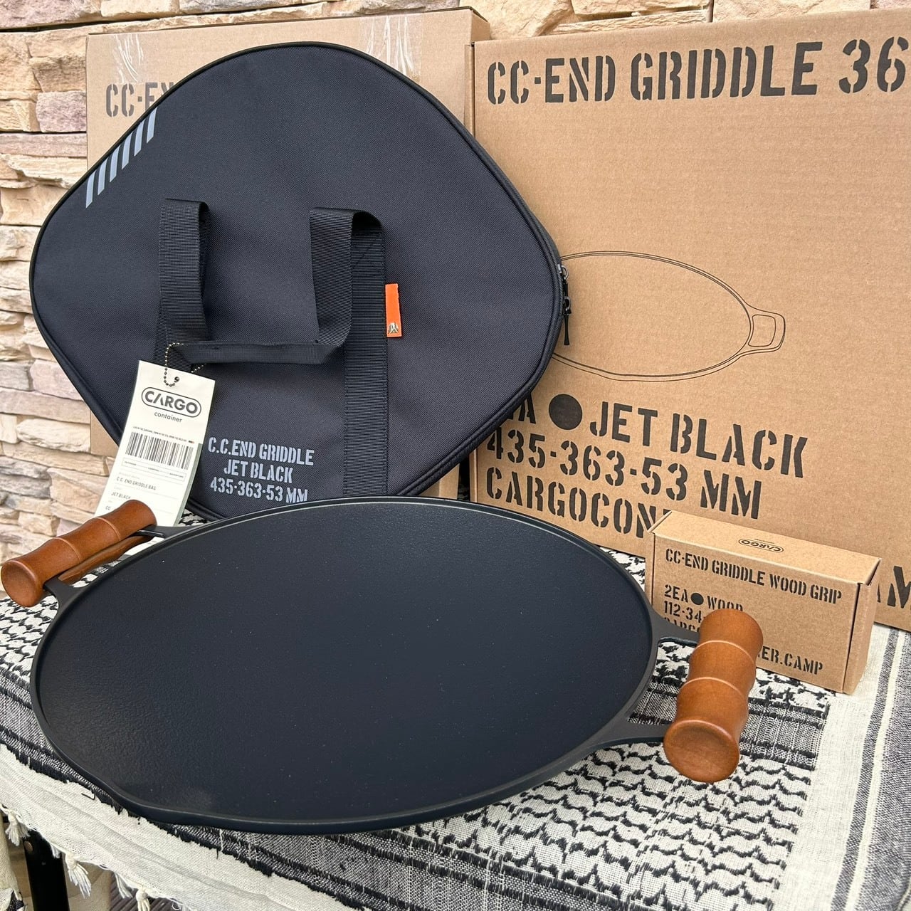 【 CARGO container <カーゴ コンテナ> 】『 END GRIDDLE( エンドグリドル ) SET ( セット ) < エンドグリドル + グリドルハンドル + グリドルバッグ > 』
