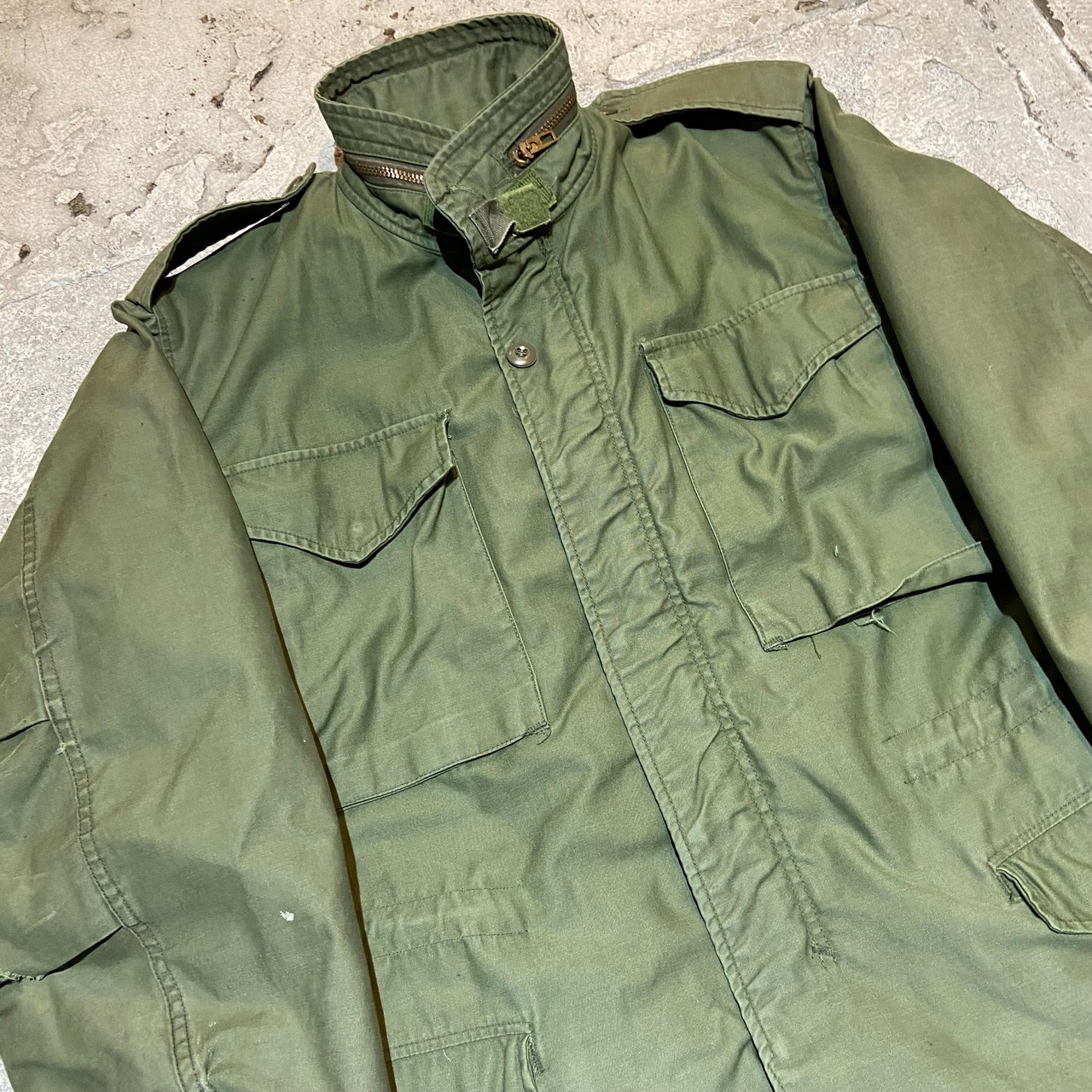 80s US ARMY / M65 3rd フィールドジャケット バックステンシル サイズ 