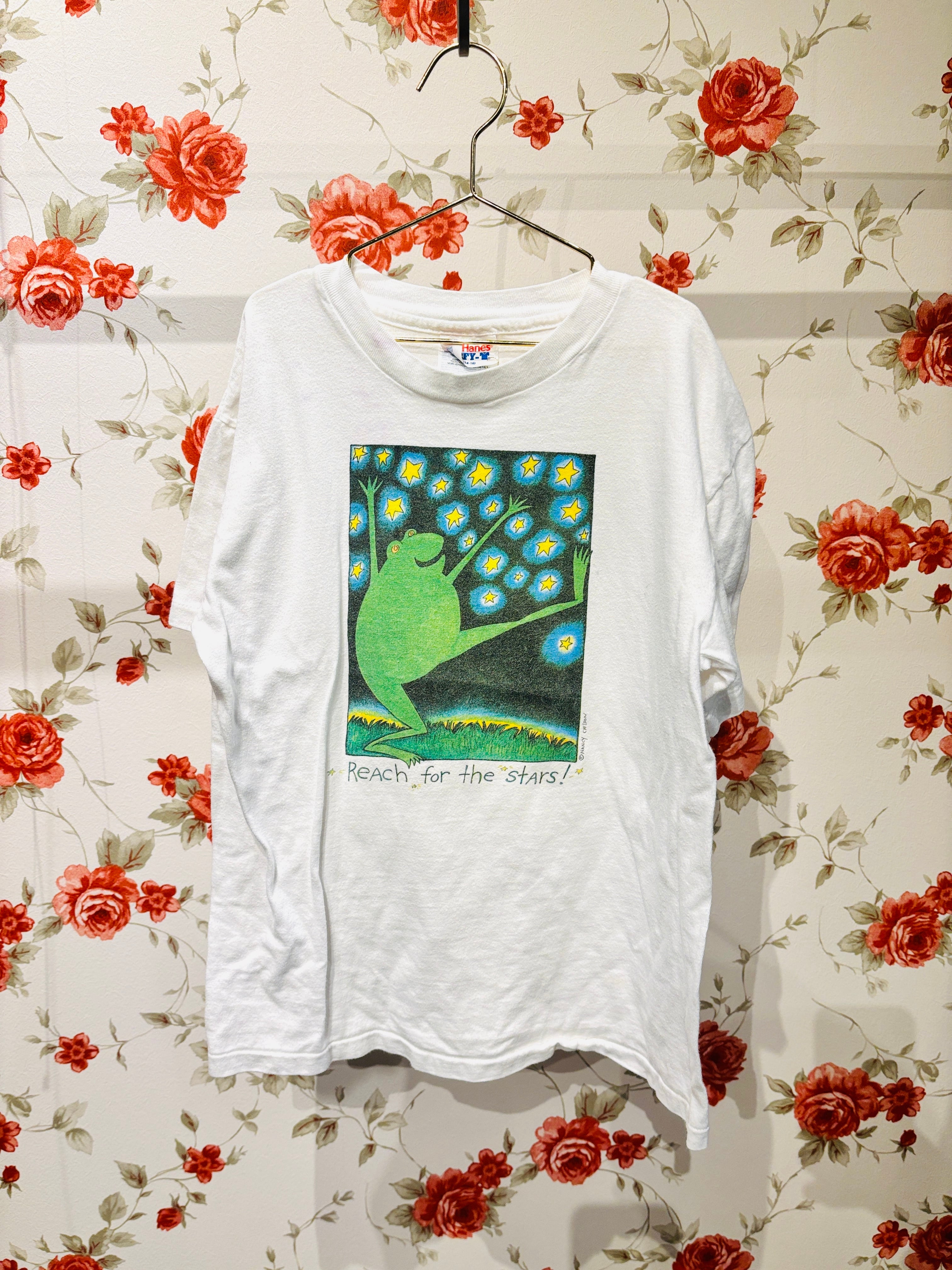 【KIDS vintage】 frog T-sh . about 10-14y