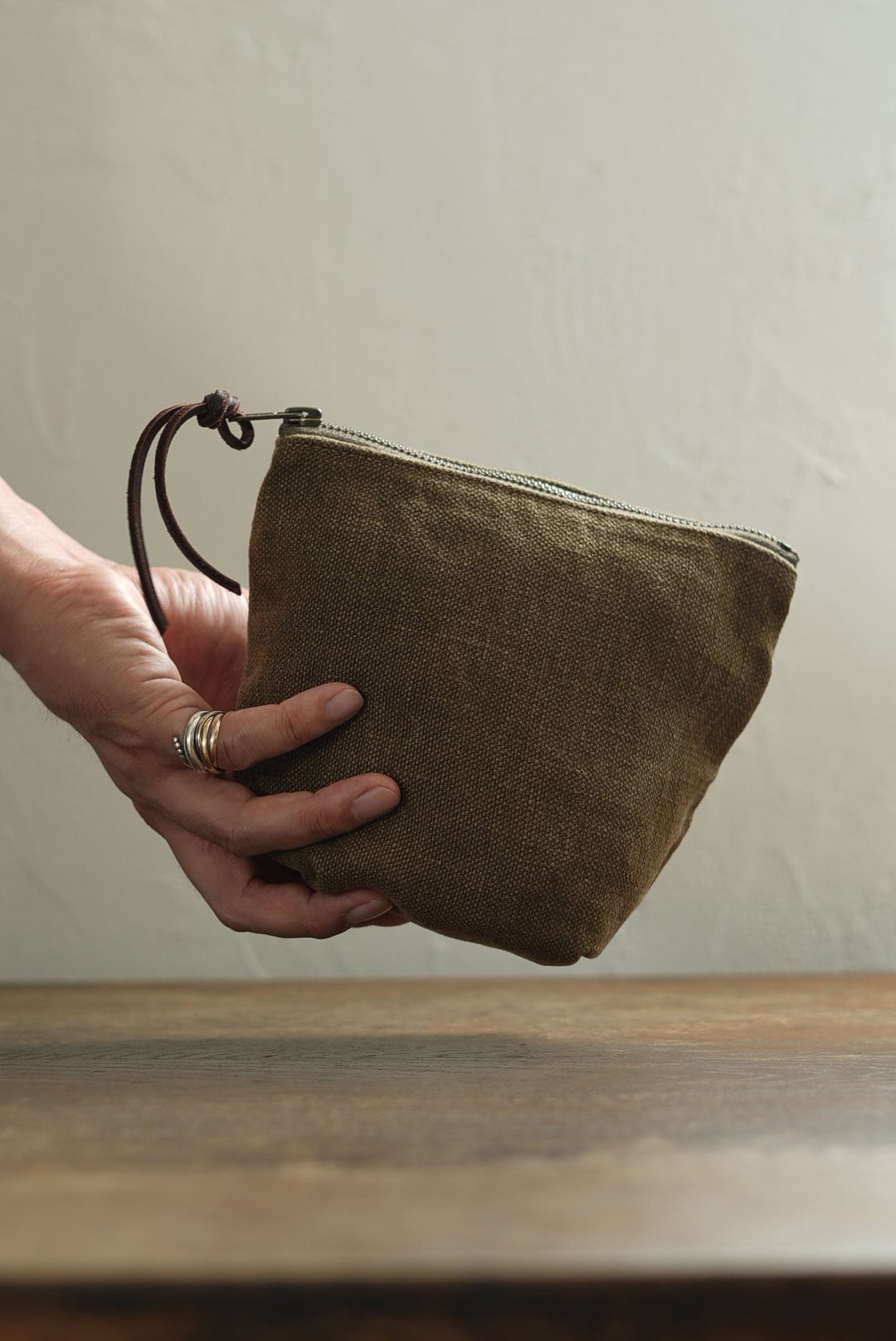 YVES ANDRIEUX - MINI POUCH (VINTAGE FRENCH ARMY LINEN)