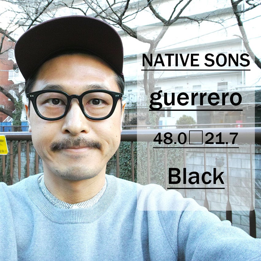 NATIVE SONS / GUERRERO / Black ブラック ボストンウェリントン