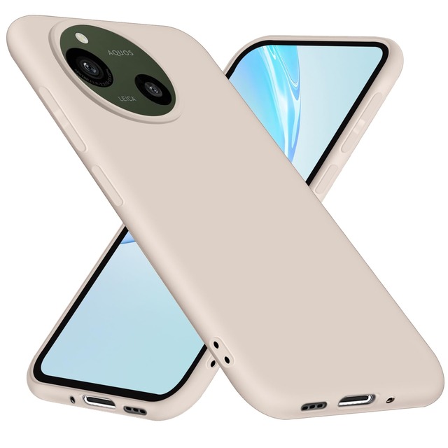 QOUNVYW 向け AQUOS R9 用のケース tpu シリコン保護ケース 磨り表面 スリム 薄型 ストラップホール ホワイト