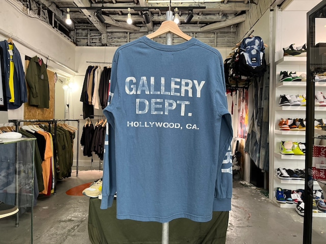 GALLERY DEPT HOLLYWOOD, CA. LOGO LS TEE BLUE SMALL 07397