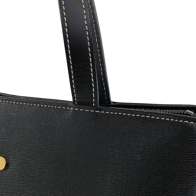 BURBERRY バーバリー ハンドバッグ ブラック ロゴプレート レザー バケツ型 vintage ヴィンテージ オールド i2msc4