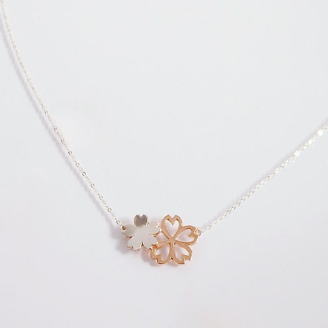 Sakura Blossom *〜桜のネックレス〜* (silver×pink gold)