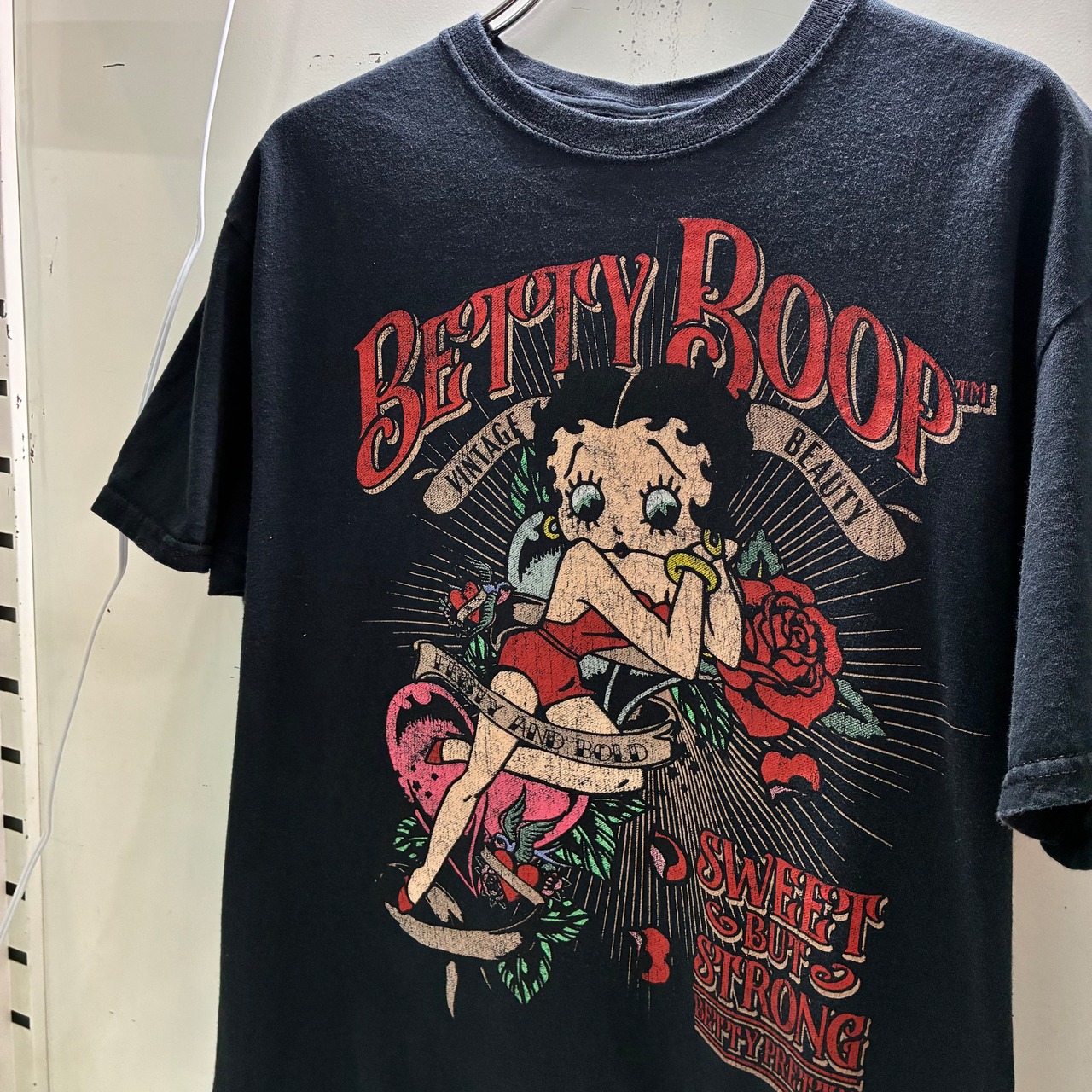 Betty Boop グラフィックTee ブラック　ヴィンテージ調