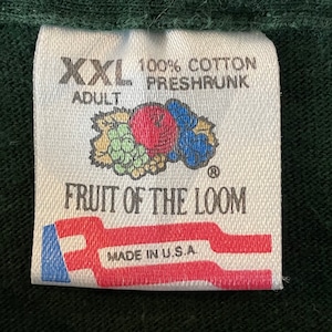 【FRUIT OF THE LOOM】90s  USA製 ゴルフ Tシャツ XXL 袖プリント オーバーサイズ アメリカ古着