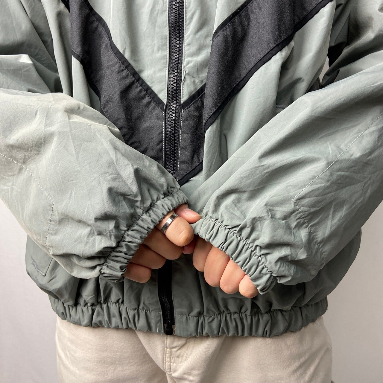 00年代 U.S.ARMY 米軍実品 IPFU ミリタリー ナイロンジャケット MEDIUM 