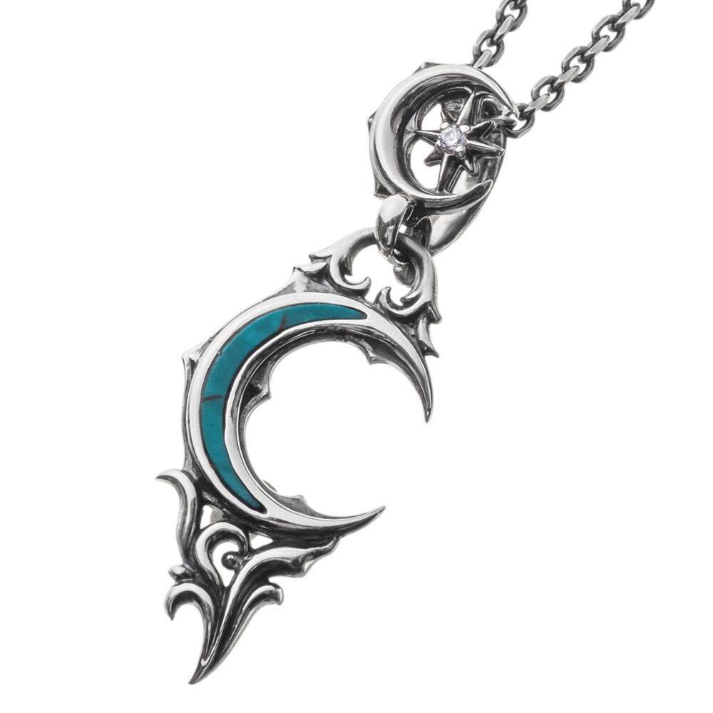 ブルームーンハートペンダント AKP0158 Blue Moon Heart Pendant シルバーアクセサリー Silver jewelry