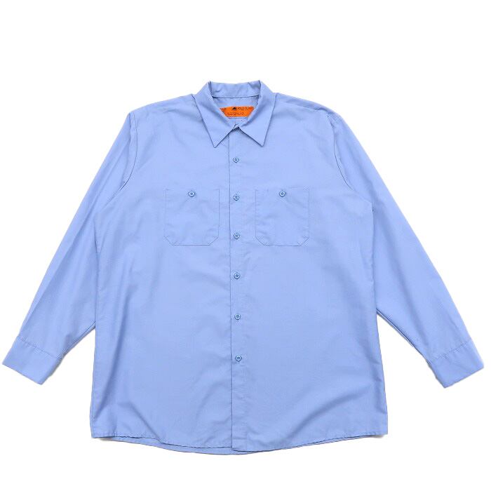 古着 USA製 レッドキャップ REDKAP ワークシャツ 長袖 サックスブルー ビンテージ サイズ表記：XL　gd76902