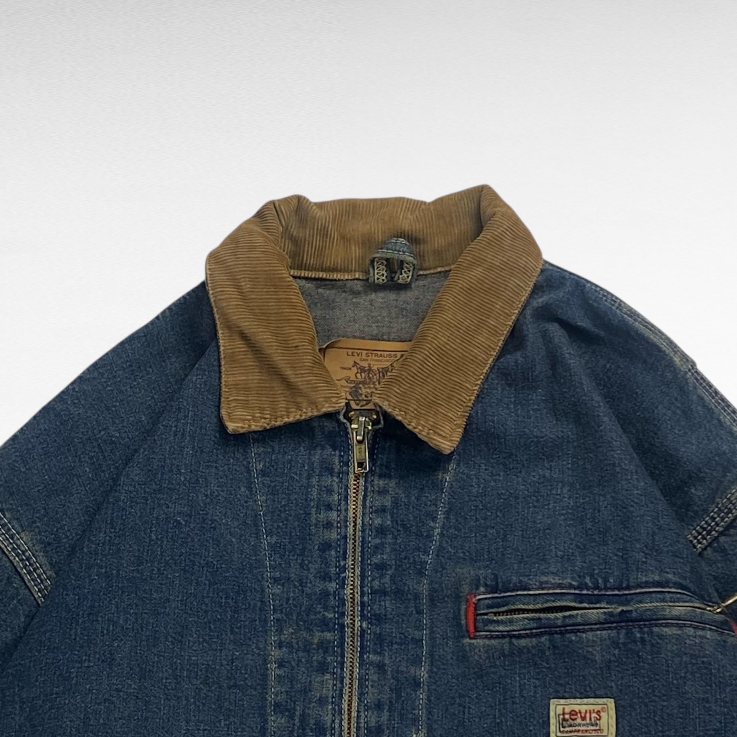 90's】 リーバイス USA製 デトロイトタイプ デニムジャケット 短丈 襟