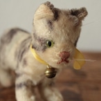 [n28]アンティークシュタイフ 猫　ネコのタビー Tabby 10cm