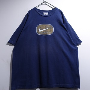 90s “NIKE” Navy Logo Print Design T-shirt