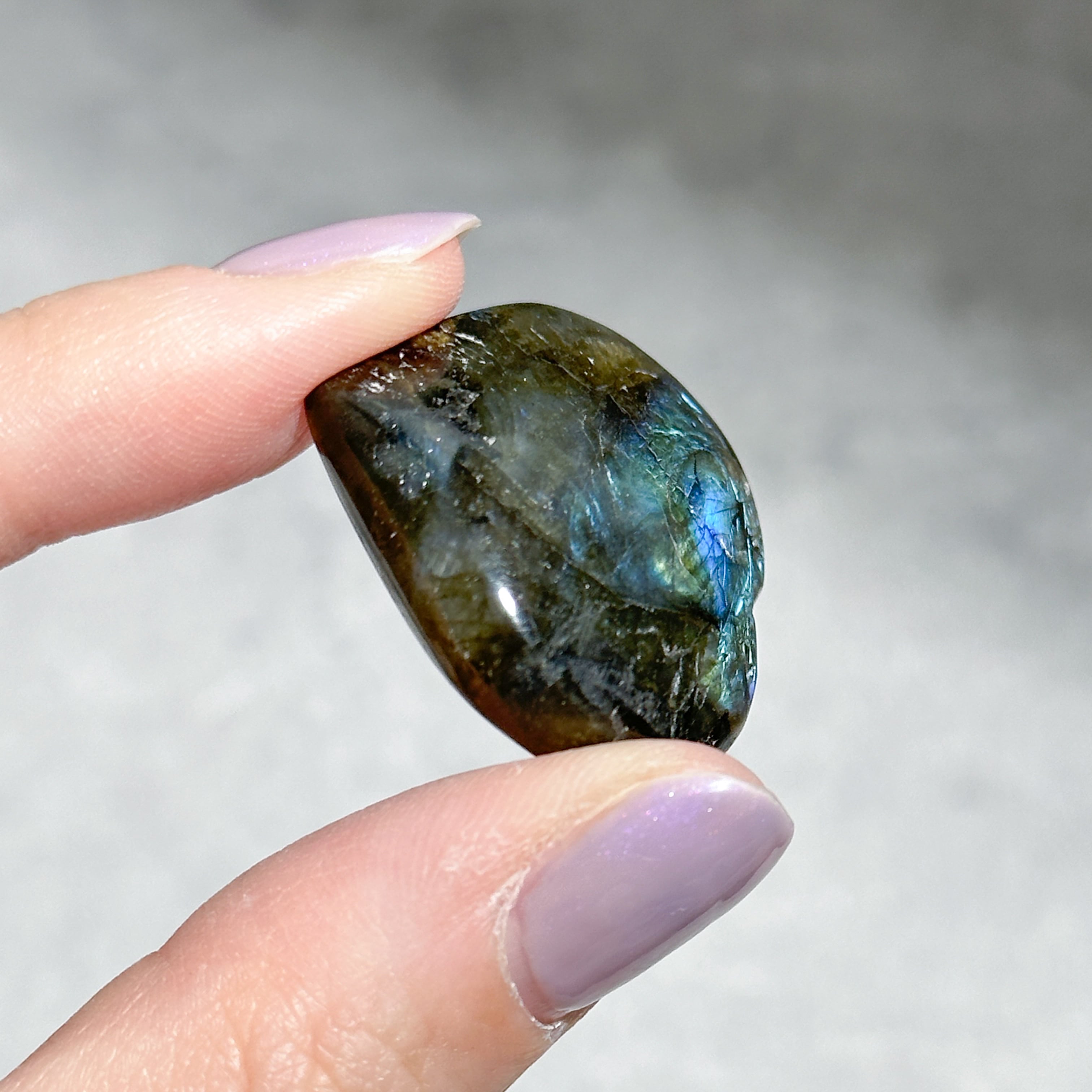 ラブラドライト ハート32◇ Labradorite ◇天然石・鉱物