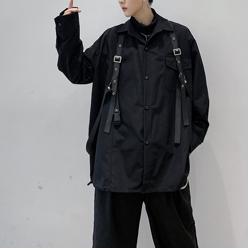チャイナ風トップス アウター 中華服 改良唐装 M L Ll ブラック 黒い 男女兼用 かっこいい Elegant
