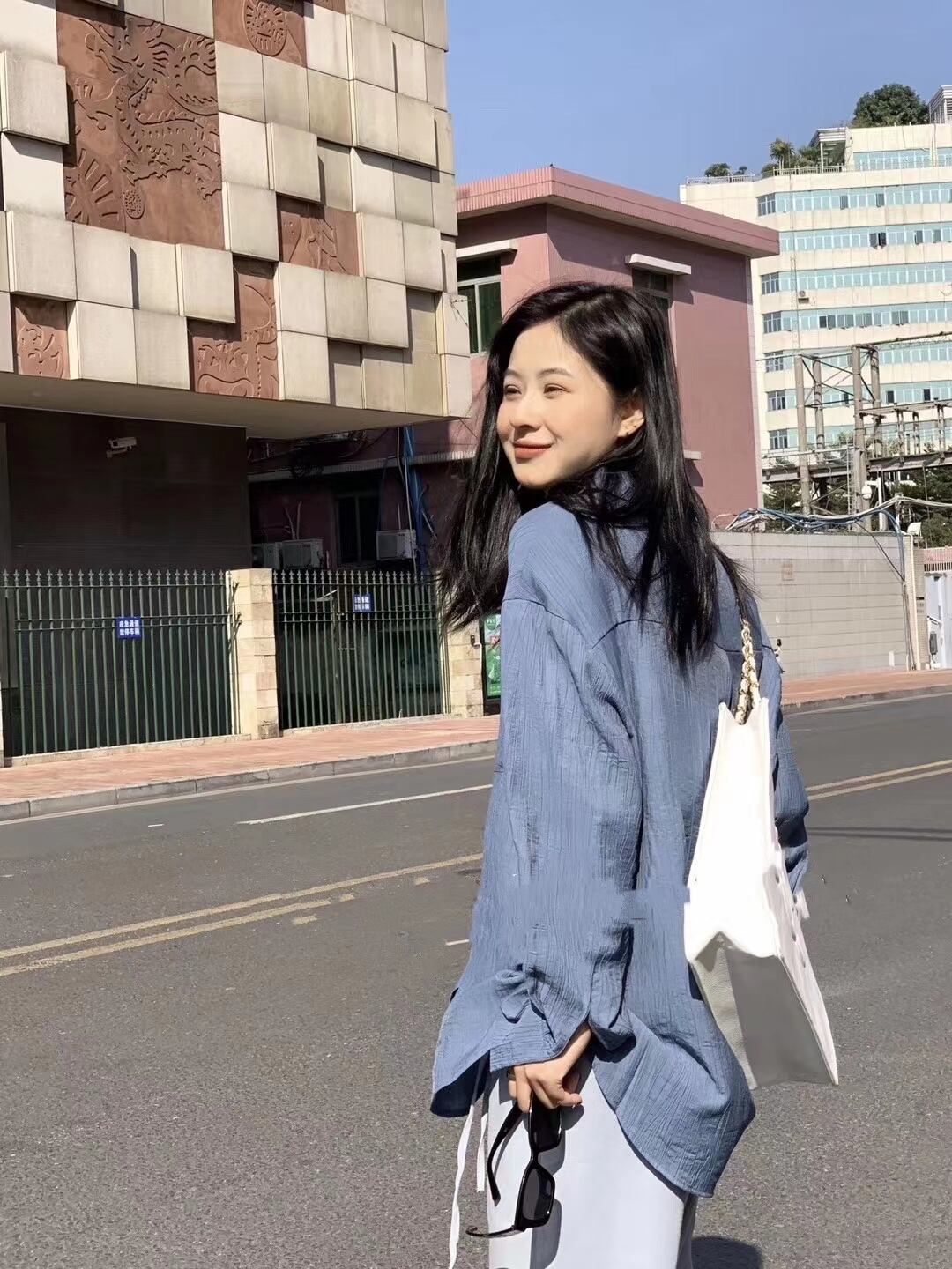 シワ加工　オーバーサイズシャツ　AJ2206-606