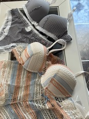 ロマンティックストライプ プッシュアップブラジャー2B ヴェルデッシマ