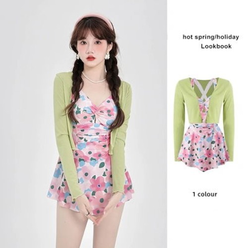 韓国ファッシ2024スリム見え水着 レディース 水着 ワンピース人気てかわいい水着 レディース カップ付きインナー