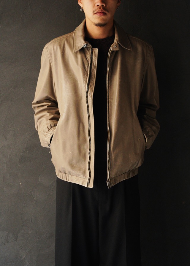 00’s LOUIS VUITTON leather harrington jacket