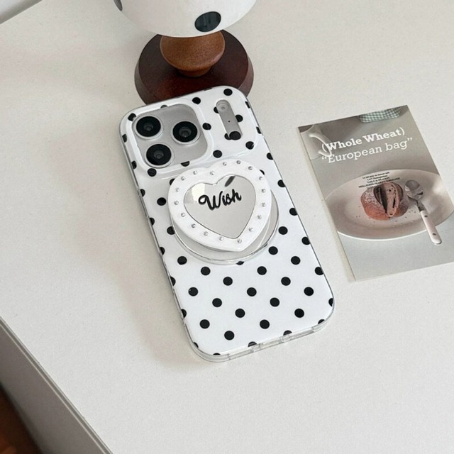 Heart magnet dot iPhone case　B576