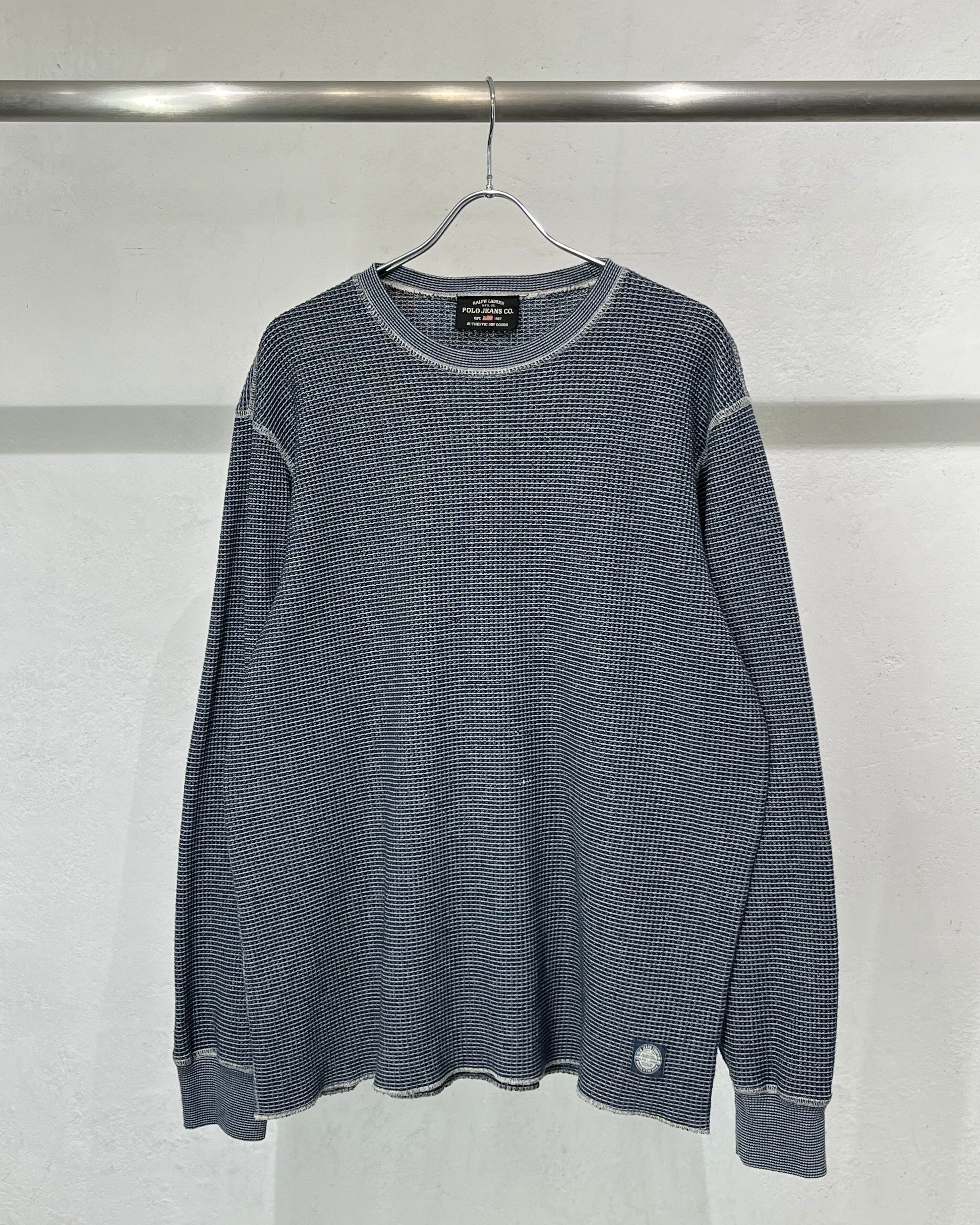 00s POLO JEANS Ralph Lauren L/S Indigo Thermal Tee