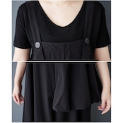 アシンメ ティアード サスペンダースカート 00139