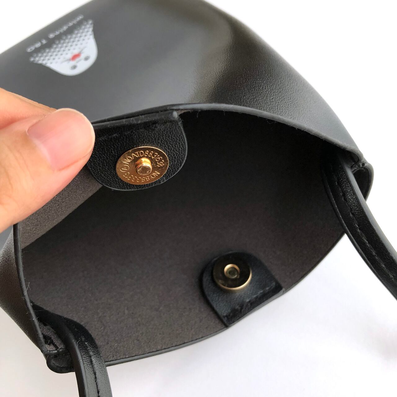 【関税込】 ミニ ゴースト ショルダーバッグ - ブラック ゴースト ミニショルダーバッグ ☆かわいいおばけ