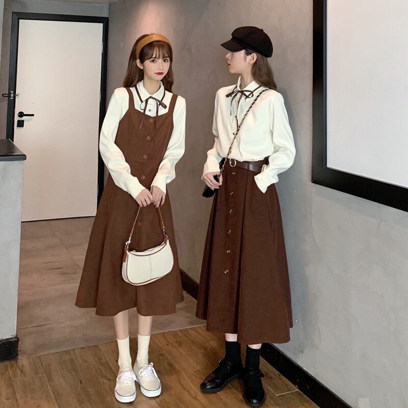 レッドスプリングスタイルシャツ スカート 春物 試着室50451369385