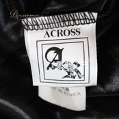 【美品 社交ダンス衣装】スカート レッスンウェア 練習着 ACROSS 黒 ブラック 無地 シンプル シルバー ラインストーン 透け感