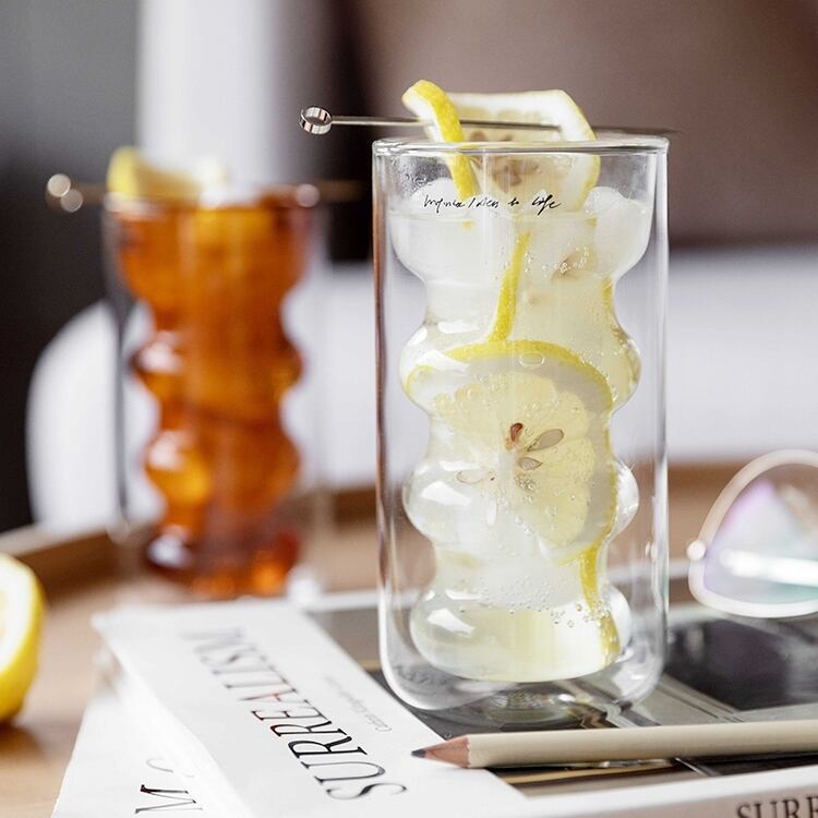 【お取り寄せ】ウェーブ二層グラス 大 北欧