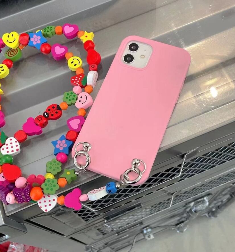 ビーズ チェーン ショルダー付き Iphoneケース ビーズ ピンク パープル 韓国 Choice 31 レディースファッション通販