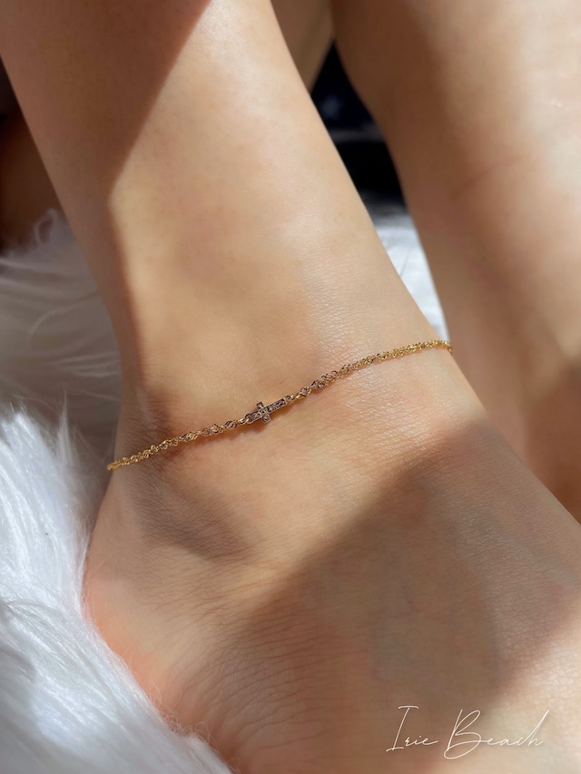 MINI side cross anklet