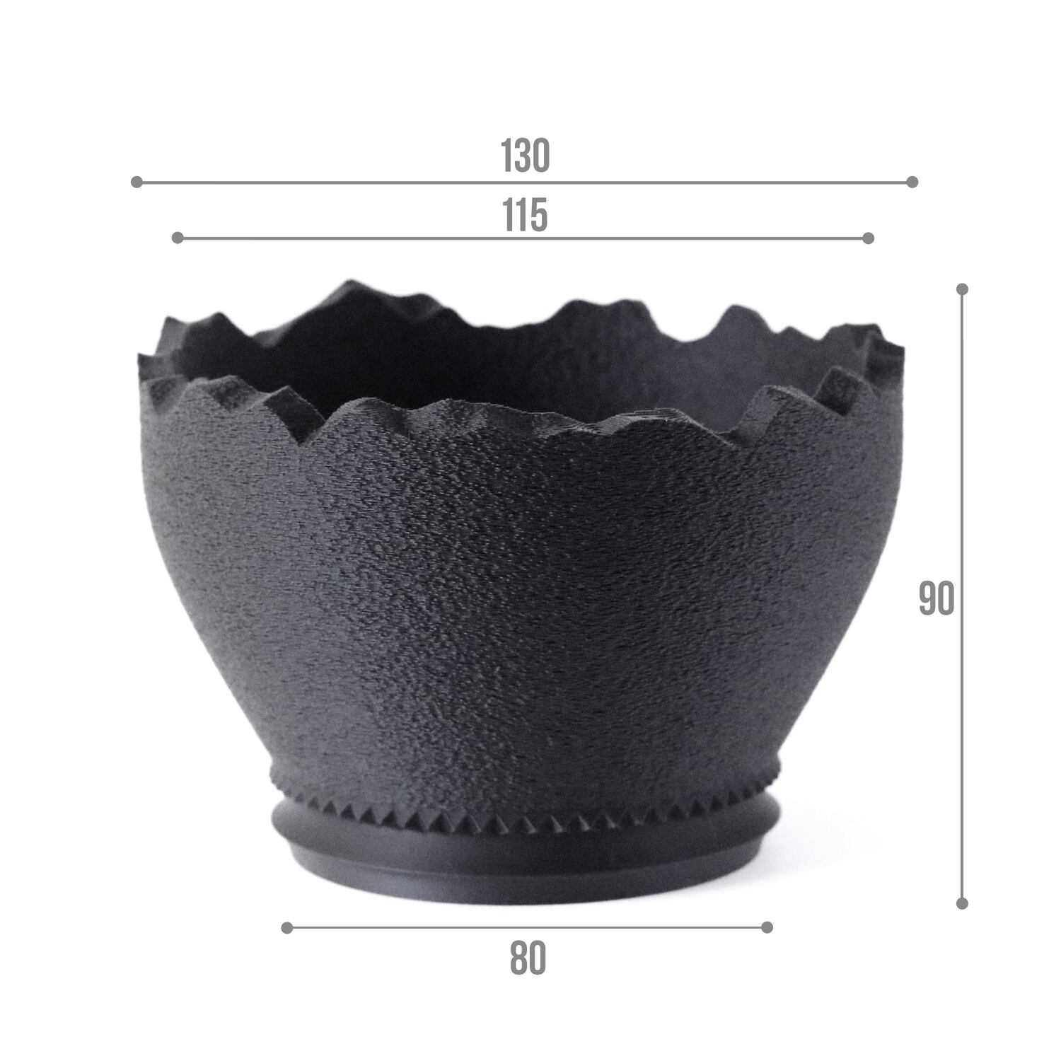 Adv-027 (130×90) Crack studs Pot 植木鉢 Adv鉢 グラキリス アガベ 3d