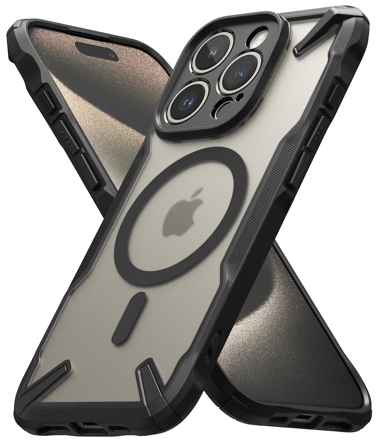 【Ringke】iPhone 15 Pro 対応 ケース フュージョンエックス(マグネットマットブラック)