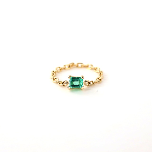 Muse Chain Ring - Emerald -