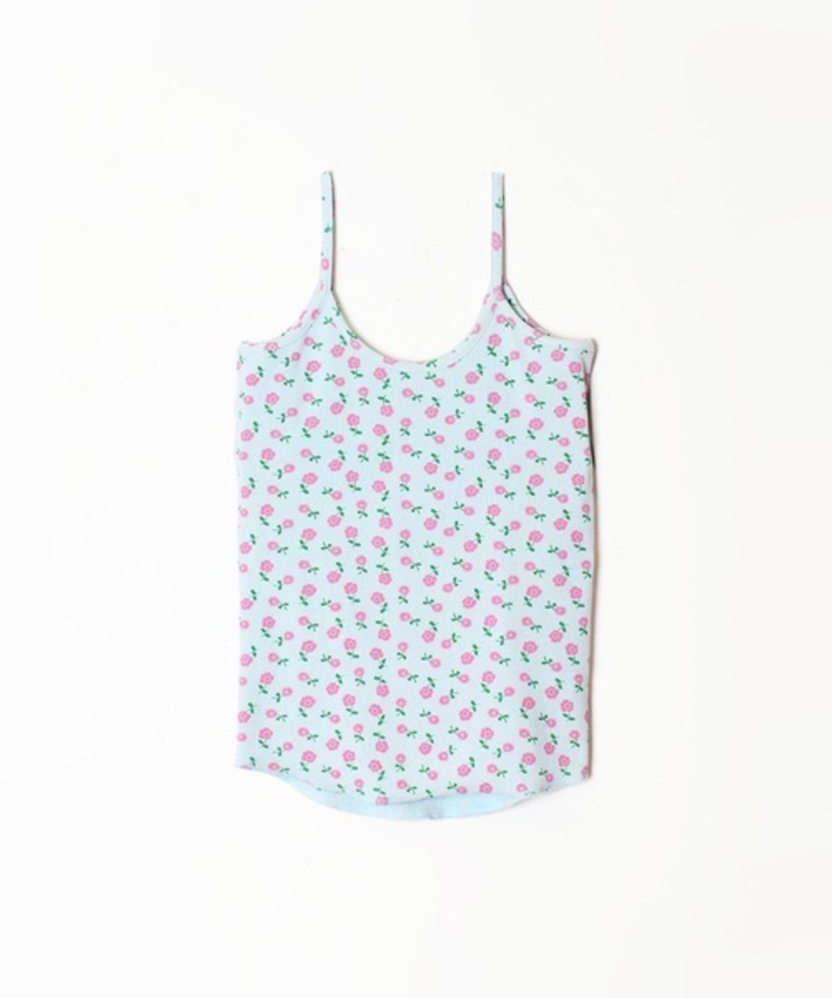 HOLIDAY】 super rib camisole (flower / blue） | olaf