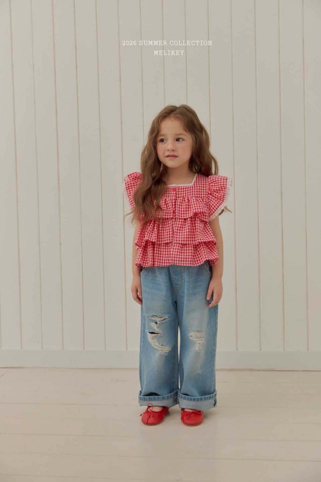 [MELIKEY] Juju Kangkang Sleeveless Blouse / [미라이키] 쥬쥬캉캉나시블라우스