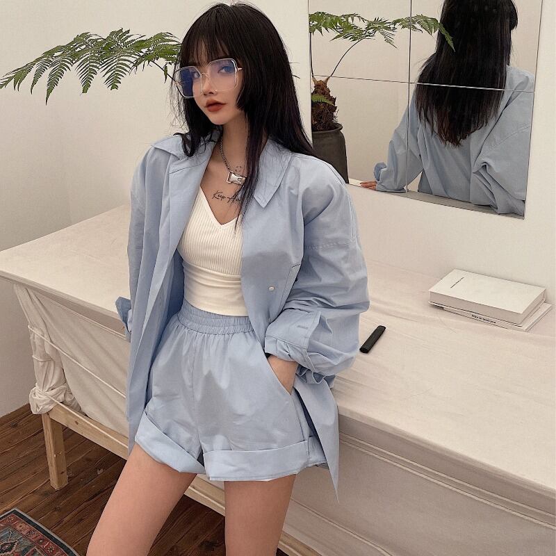 シャツ レディースルーズブルージャケット サマートップス ロング 夏物 ブラックストロベリース75084275136