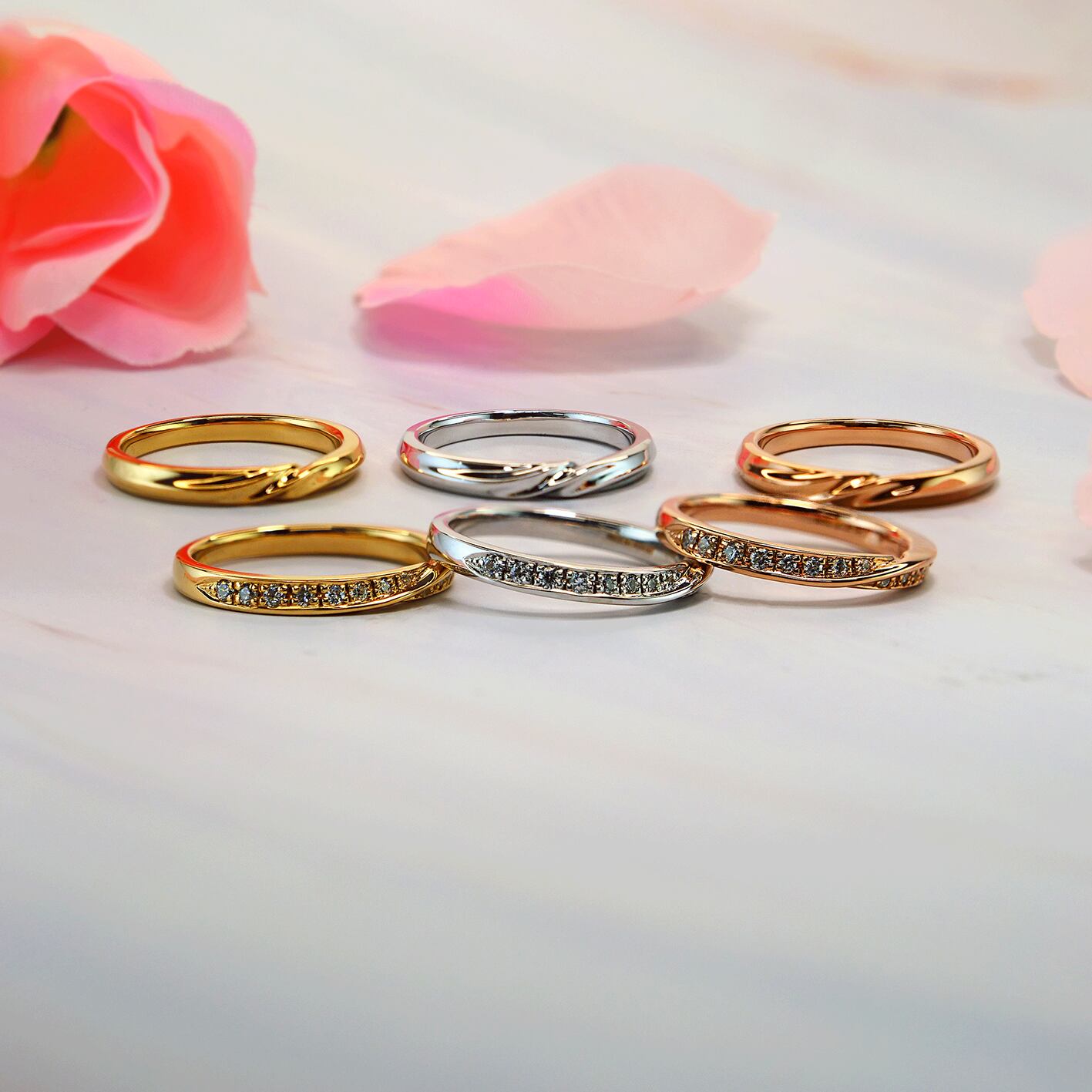 【選べるカラー / シルバー 結婚指輪 マリッジリング】SV925 モアサナイト 結婚指輪 シルバー マリッジリング ペアリング モアッサナイトシリーズ018