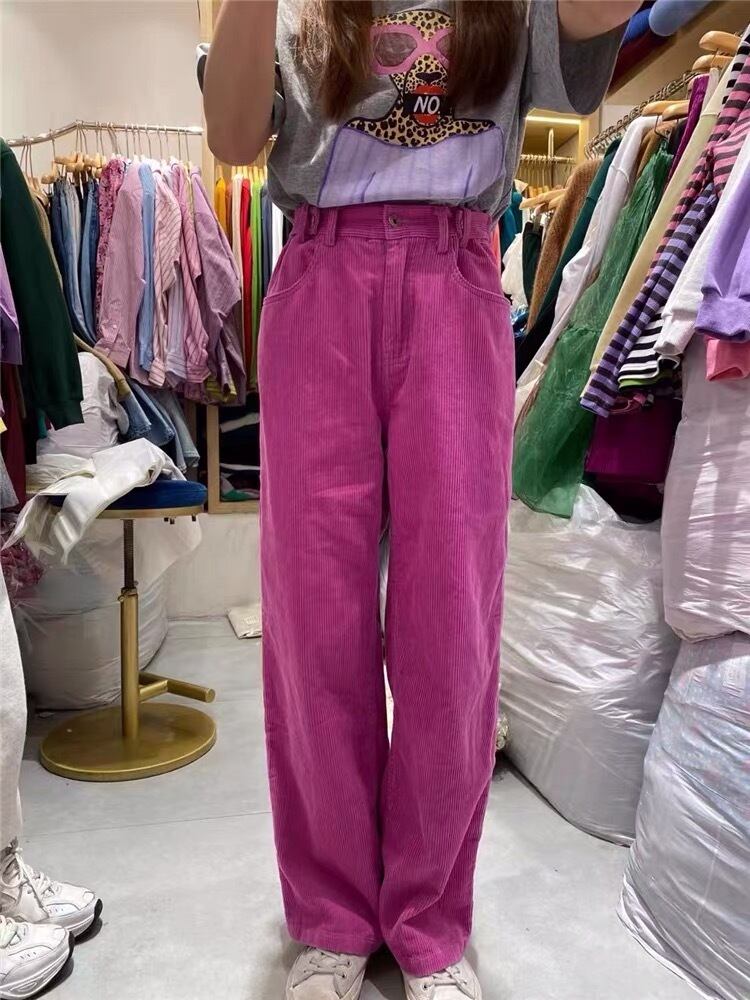 パンツ カラフル デコレーション ピンク ズボン ボトムス デニム