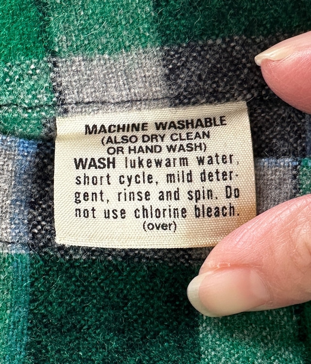 -PENDLETON- Vintage 70s L Wool Check Shirt made in USA